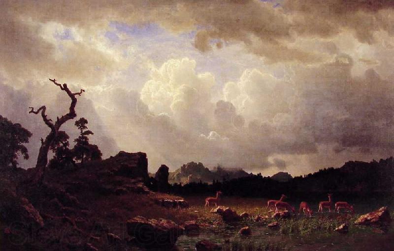 Albert Bierstadt Thunderstorm in the Rocky Mountains